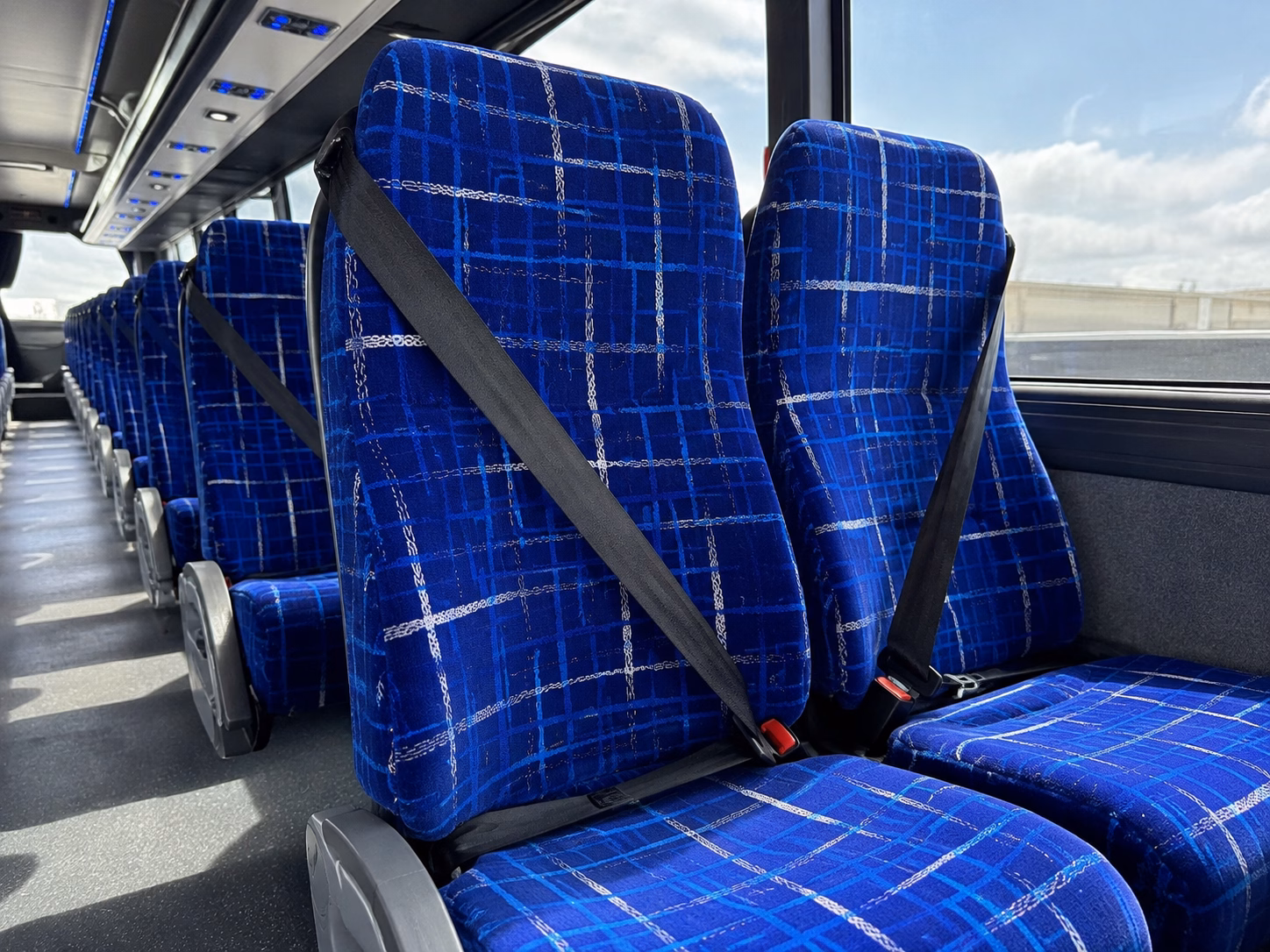 kalamazoo charter bus rental interior